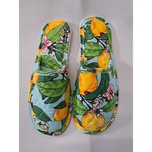Vera Bradley Travel House Slippers Lemon Grove Women’s Size 5/6 New